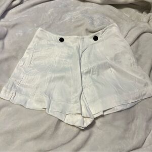 NWOT ANTHROPOLOGIE white satin shorts
